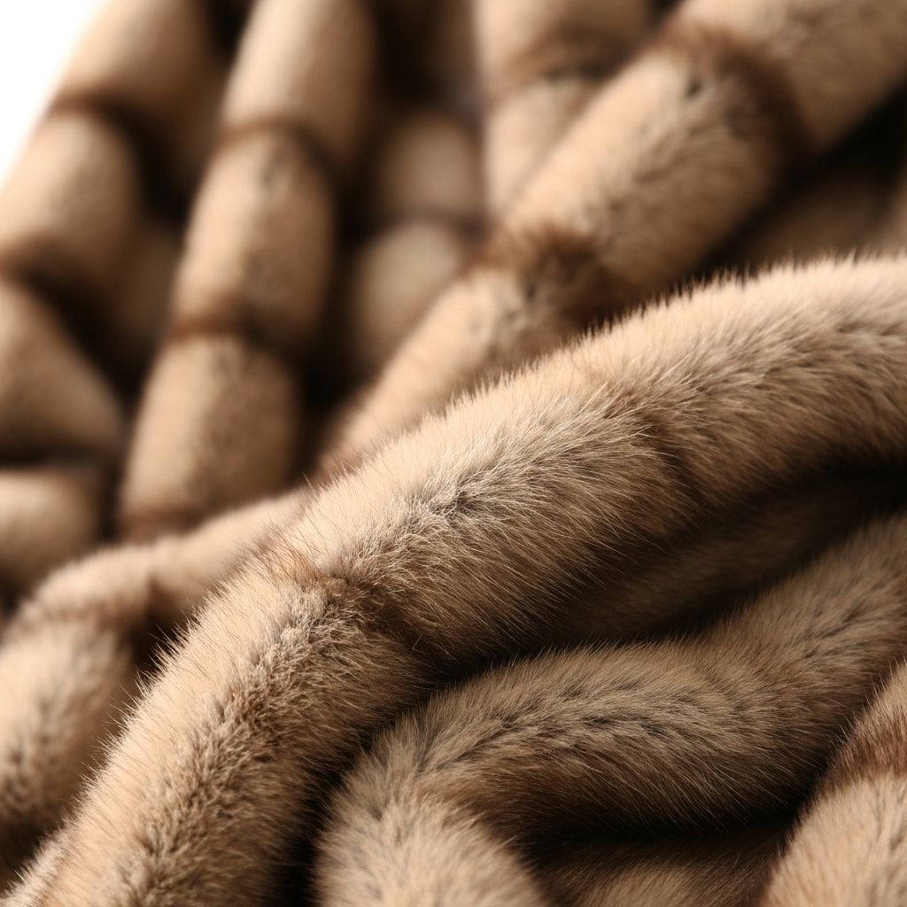 Luxury fur coat detail